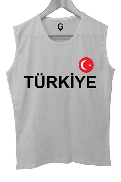 TOP GLORY Αμάνικο αθλητικό μπλουζάκι με στάμπα Türkiye Tank Top Athlete Fitness Singlet