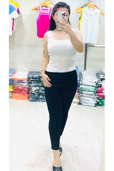 Butik Zeyoo Colection Women's Thick Strap Square Neck Crop
