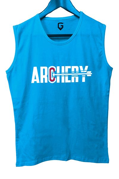 TOP GLORY Archery Printed Sleeveless Athlete T-Shirt Tank Top Athlete Fitness Athlete