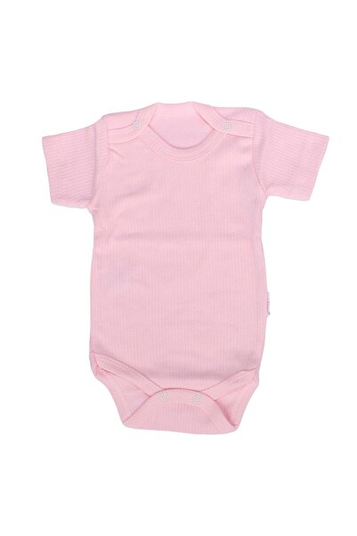 bebegen Unisex Pink Snap-On Short Sleeve Bodysuit