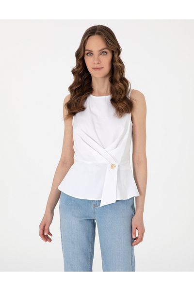 Pierre Cardin White Slim Fit Blouse 50301144 -Vr013