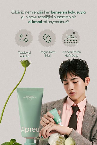 Missha Moisturizing Hand Cream with Shea Butter a'Pieu Juicy Pang Perfume Hand Cream (Basil)