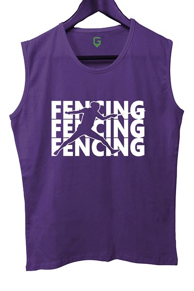 TOP GLORY Fencing Printed Sleeveless Athlete T-Shirt Tank Top Athlete Fitness Athlete