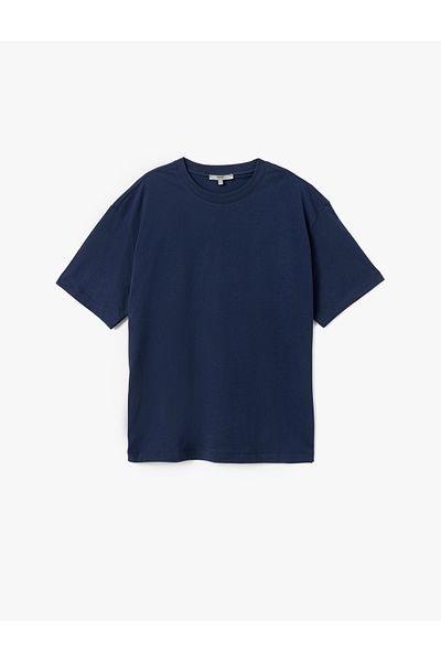 Koton Short Sleeve Cotton Crew Neck Basic Oversize T-Shirt