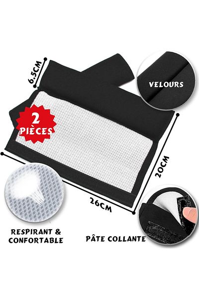 Nedit Set of headrest and 2 seat belt protectors Nedit, microfiber/plastic, multicolor