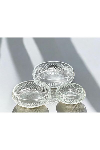 Paşabahçe 3-Size Presentation Set with Crystal Cut Decor