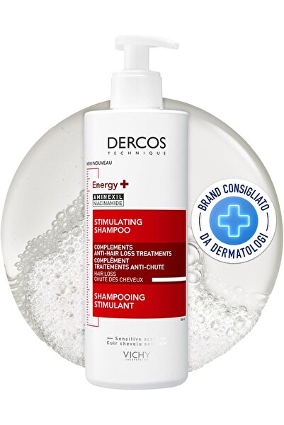 VICHY Dercos Energy + Stimulating and Anti Hair Loss Shampoo with Aminexil 40...