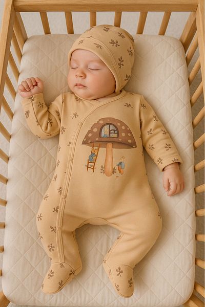 Minytrendy Girl Boy Baby Newborn Jumpsuit Hospital Release Hat Jumpsuit Set Baby Gift