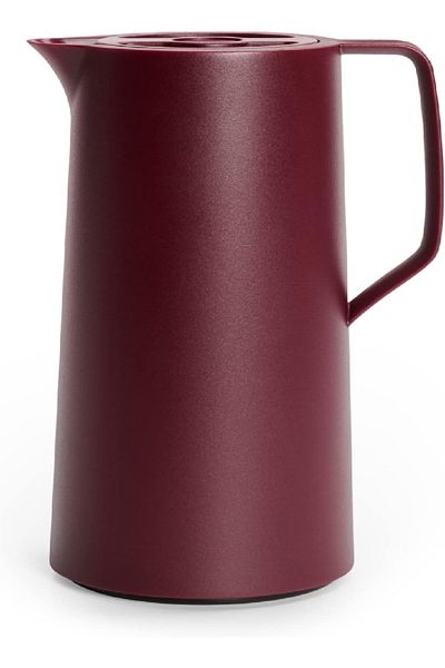 emsa ​Emsa Motiva Vacuum Jug, 1L, Wine Red – Nordic Design, Quick Press Closure, 12h Hot & 24h Cold