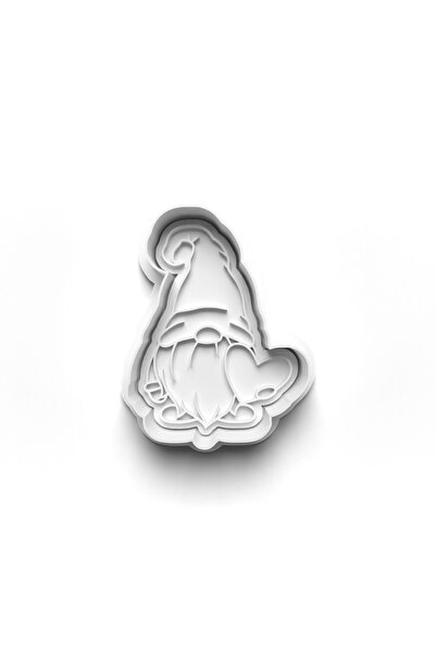 Adana Pasta Malzemeleri Valentine's Day Gnomes Cooky Cutter and Stamper 3D-02...