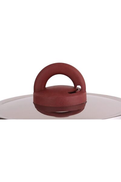 ALSAIF Vitro Cookware Set, 8 Pieces, Burgundy Red, Aluminum By Al-saif Co