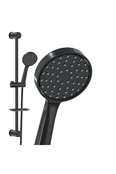 Kireç Önleyicili TPE Nozzle, Büyük Boy Siyah Sürgülü Duş Seti Vs-6844