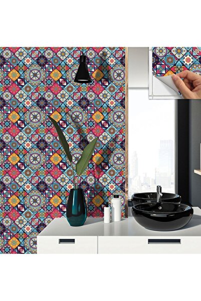 TİNK Kendinden Yapışkanlı Pembe Karo Desenli Pvc Karo 30x30 Cm (33 ADET) 3 M²