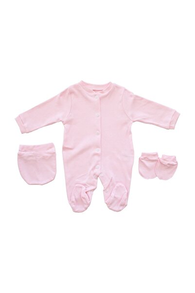 bebegen Sade Pembe Bereli Eldivenli Bebek Tulum