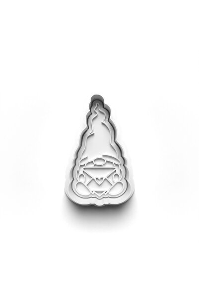 Adana Pasta Malzemeleri Valentine's Day Gnomes Cooky Cutter and Stamper 3D-02...