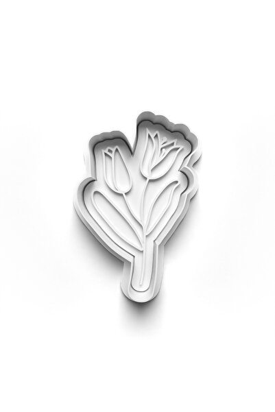 Adana Pasta Malzemeleri Flower Cookie Cutter and Stamper 3D-0264_2