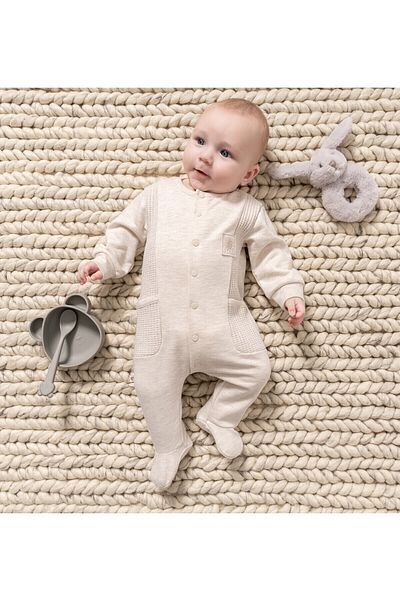 Caramell 2025 New Season Baby Boy Romper - 100% Cotton, 1-3 and 3-6 Months with Booties (6-9 and 9-12 Months Without Booties)