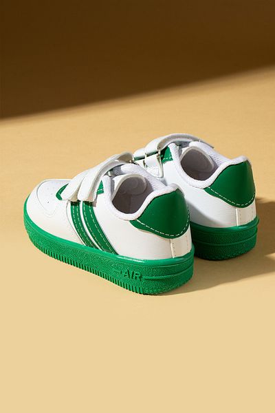 Pembe Potin Children's Unisex Green Sole Sneakers Velcro Sports Comfortable Children's Shoes