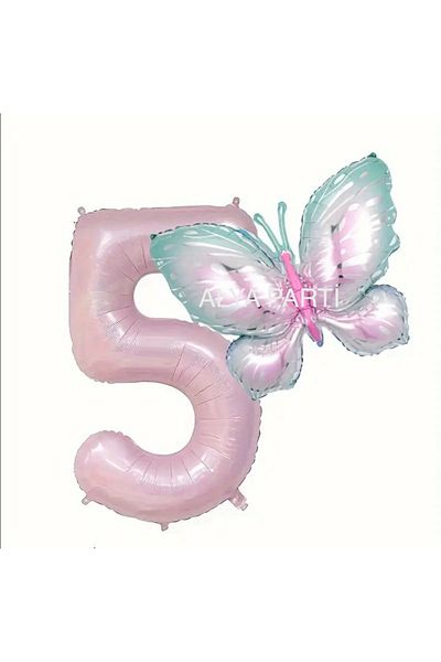ALYA Σετ γενεθλίων PARTY Figure Foil Balloon Butterfly