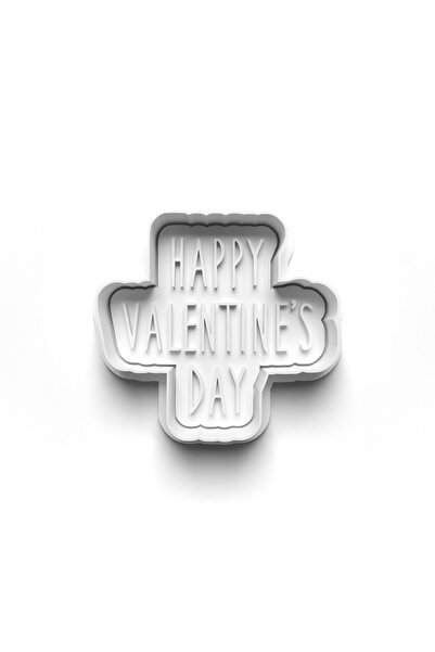 Adana Pasta Malzemeleri Valentine's Day Slogan Cooky Cutter and Stamper 3D-02...