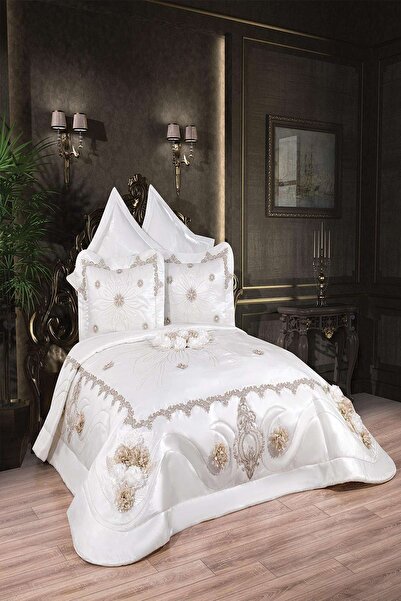 Madamca Prsh 3 Pcs Satin Bed Cover