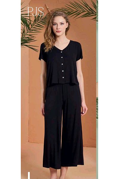 PJS Women's Boy Buttoned Summer Pants Suit