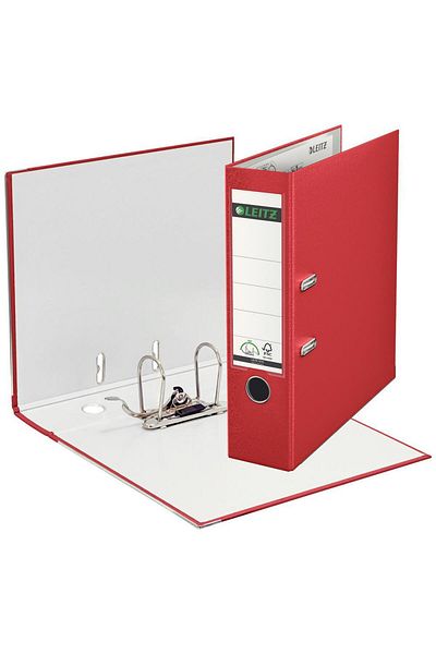 Leitz 1010 180 °   Plastic Folder Wide - Red