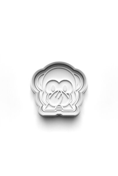 Adana Pasta Malzemeleri ثلاثة قطع وطوابع قوالب البسكويت القرد الحكيم 3D-0442_3