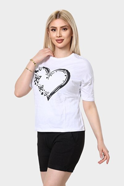 NEWCO М'яка тканина з принтом, футболка та шорти з кишенями