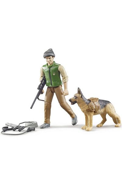 Bruder Bruder bworld figurine - Forester with dog and equipment