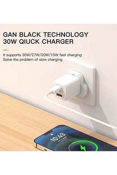 fulina Fast Charging Head, 20w and 18w Dual Ports, Suitable for iPhone, iPad, Android Phones, Etc, White