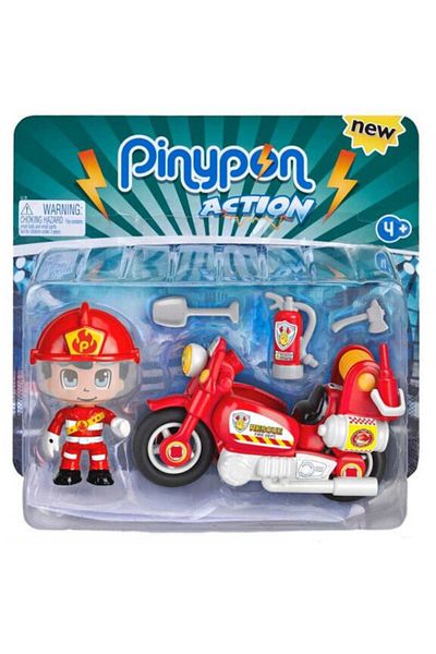 Pinypon Pinypon Action Playset - Firefighter on Motorcycle