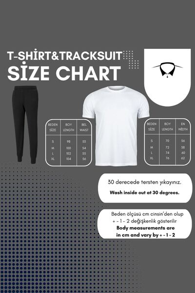 CLAYES Thatssofetch T-shirt Sweatpants Jogger - Blue Print Bottom Top Tracksuit Set Oversize Crew Neck