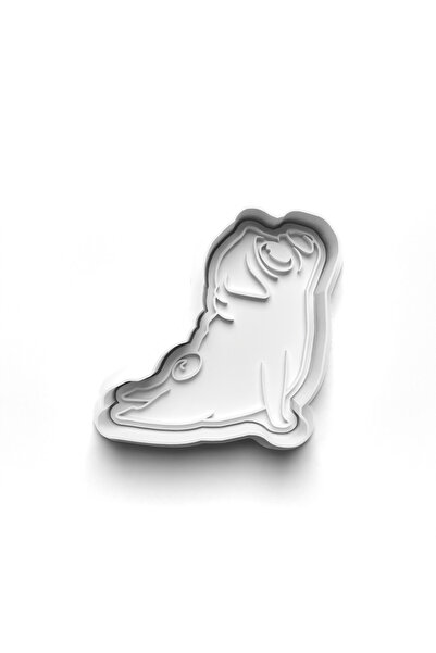Adana Pasta Malzemeleri Yoga Pug Cooky Cutter and Stamper 3D-0251_1
