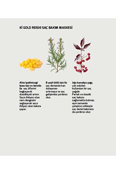 Ki Gold Kİ GOLD REİSHİ SAÇ BAKIM MASKESİ