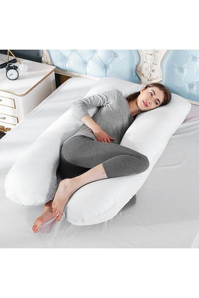 Lumely U Shaped Pregnancy Pillow,with Removable Cover,Relieve Fibromyalgia,Gift For Pregnant,70x130cm