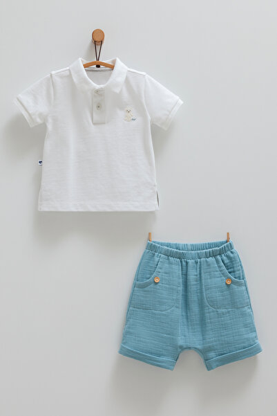 Caramell %100 PAMUK ERKEK BEBEK TAKIMI (POLO YAKA TİŞÖRT - ŞORT )