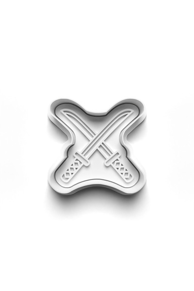 Adana Pasta Malzemeleri قالب وطوابع ساموراي لقطع البسكويت 3D-0579_1