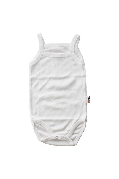 bebegen Ecru Unisex Snap-On Rope Strap Bodysuit Badi