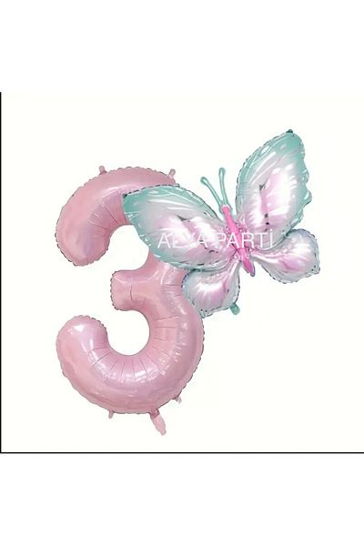 ALYA Σετ γενεθλίων PARTY Figure Foil Balloon Butterfly