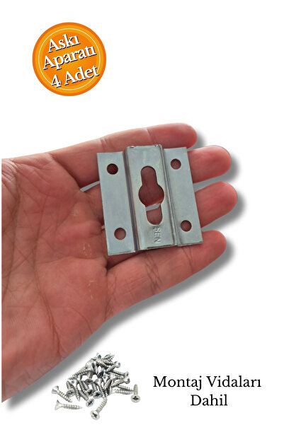 HOBİDABİ Ayna Askı Çerçeve Tablo Aparatı 4 Adet 1.5 Mm Sac Kalınlığı