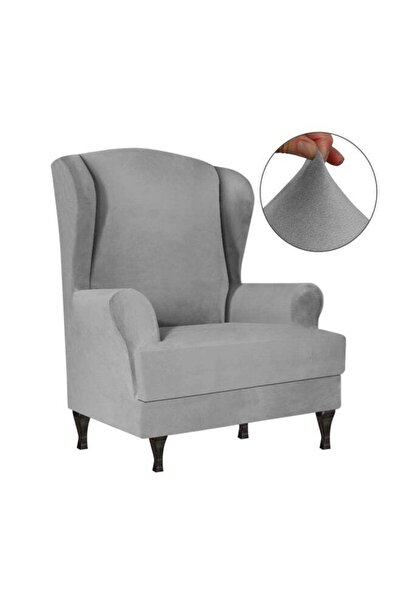 Generic Decdeal Solid Design Chair Cover Grey