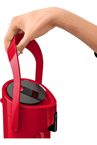 emsa GmbH 515706 Ponza Insulated Thermos Jug, 1.9L, Stainless Steel, Red – Hot & Cold Insulation