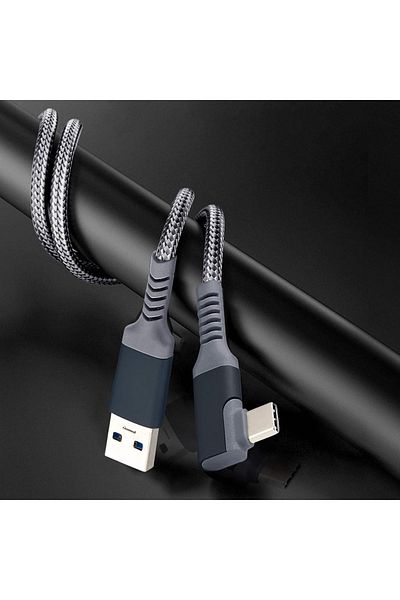Orzero Cablu de date tip C pentru Quest 2, Quest Link Steam VR Orzero, metal/nailon, alb/negru, 6 m