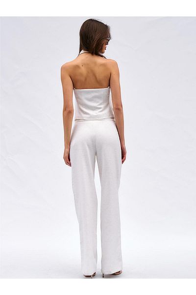 Coral Asymmetric Vest - Halterneck Natural Style
