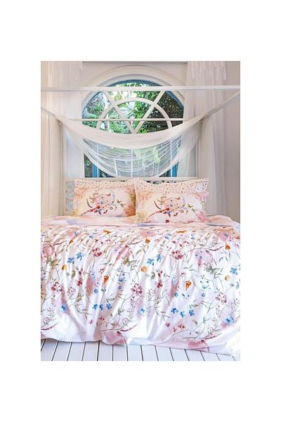 Altınbaşak Gwen Anew 100% Cotton Double Complete Set Quilted Duvet Cover Set