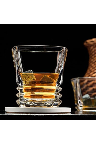 OEM Pahar pentru whiskey, Luxury Layers, 280 ml, 9 cm h, 10.2 cm L, 7 cm l, din sticla, transparent