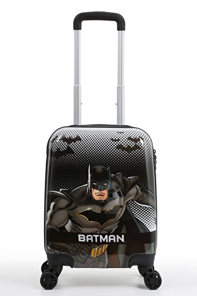 7K Batman Lisanslı Siyah Çocuk Valizi | Darbeye Dayanıklı 360 Tekerlek