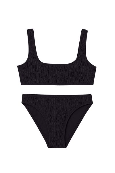 Katia&Bony Set bikini Gipeli pentru petrecere cu lămâie pentru femei, negru
