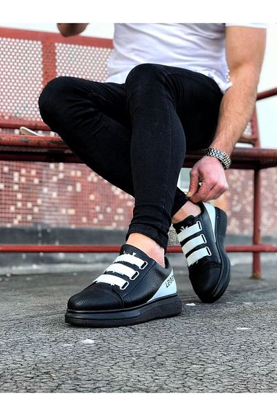 kapsulavm Bant Legend Charcoal White Thick Sole Casual Men's Shoes